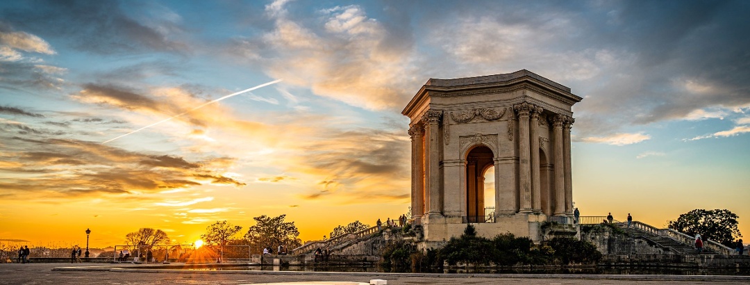 Water tower, Bassin principal du Peyrou in Montpellier, France