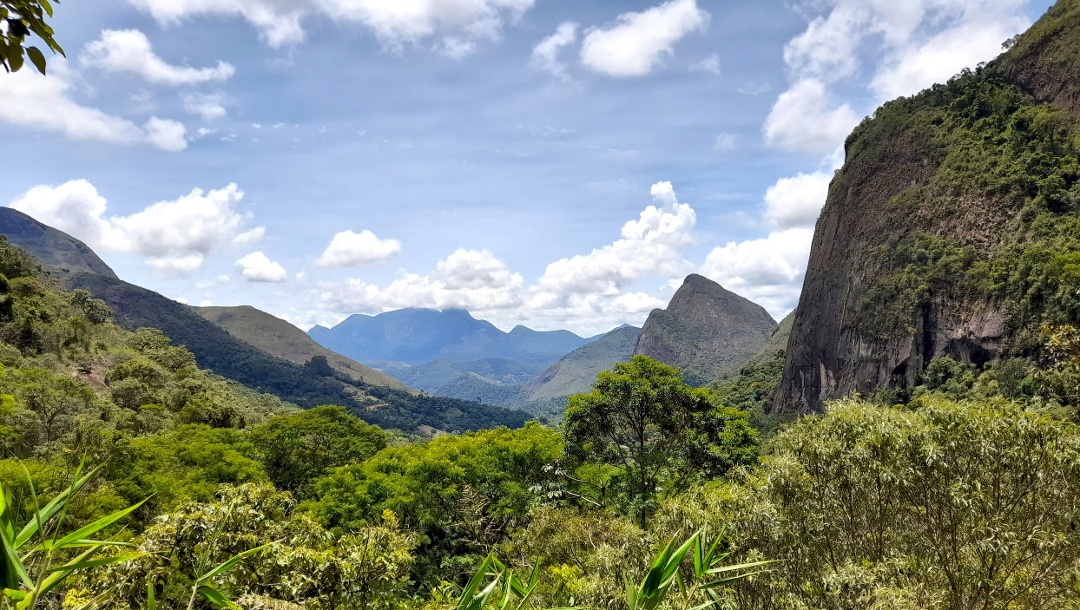 View on the route of the Crossing in the Serra dos Órgãos National Park in Petrópolis, Rio de Janeiro - Brazil
